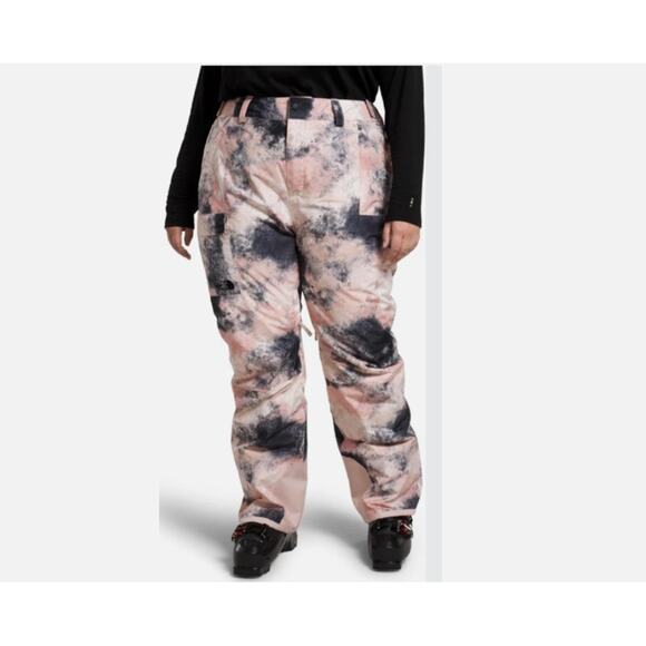 The North Face Womens Plus Freedom Insulated Pants XL Reg Pink Moss NWT Ski - Picture 1 of 14